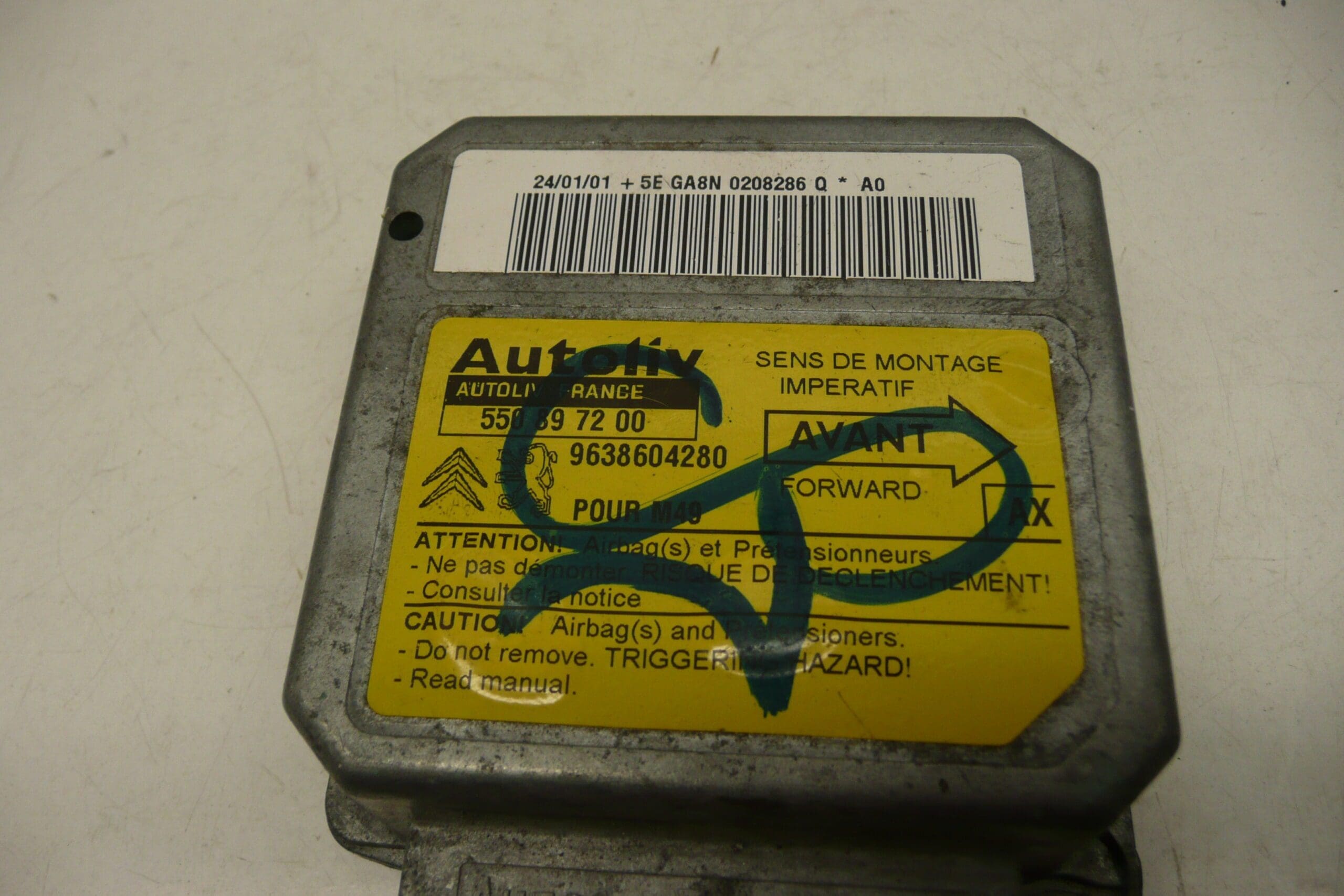 Airbag enhed Citroën Berlingo I 9638604280