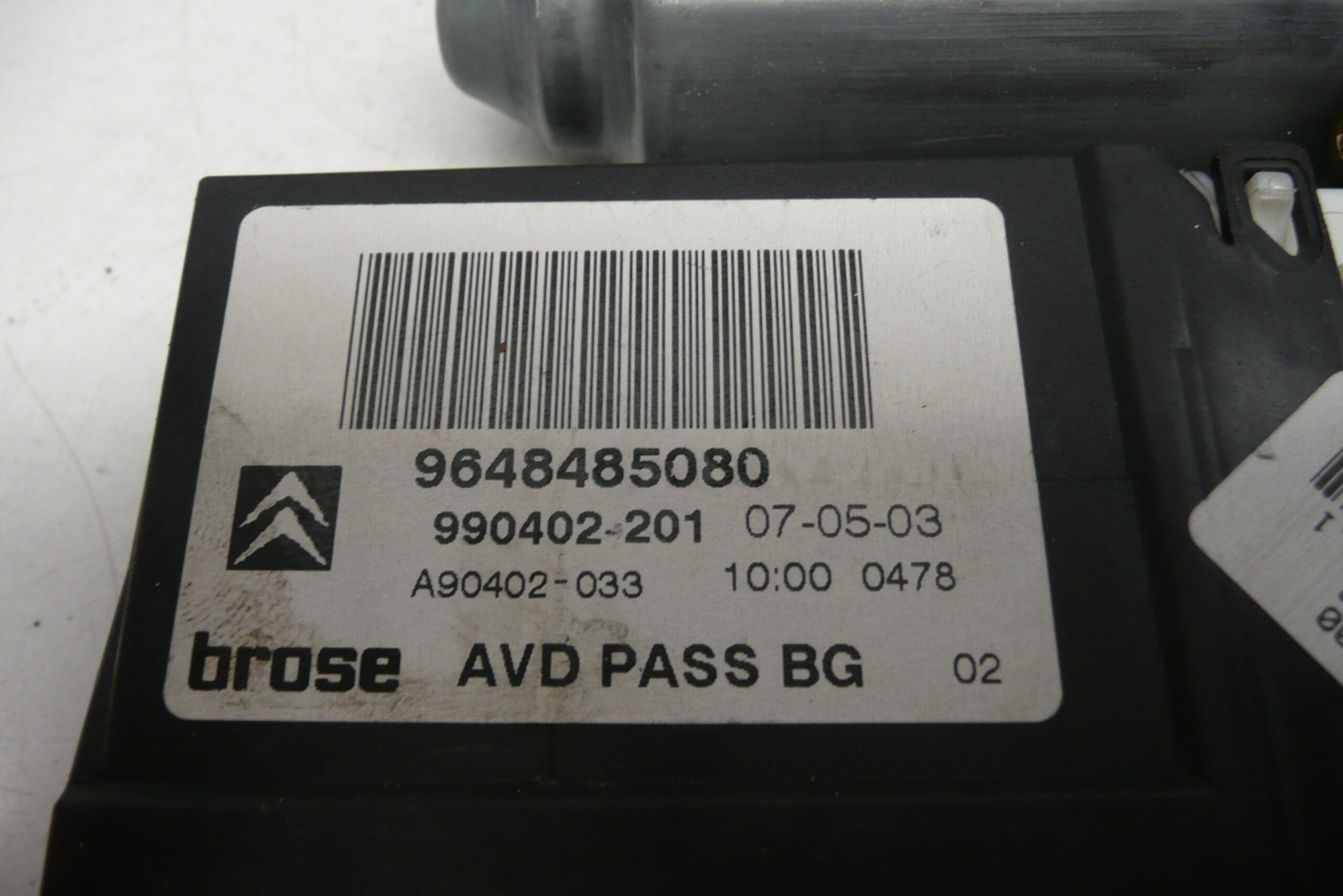 Citroën C5 front højre rudeoptræksmotor 9648485080