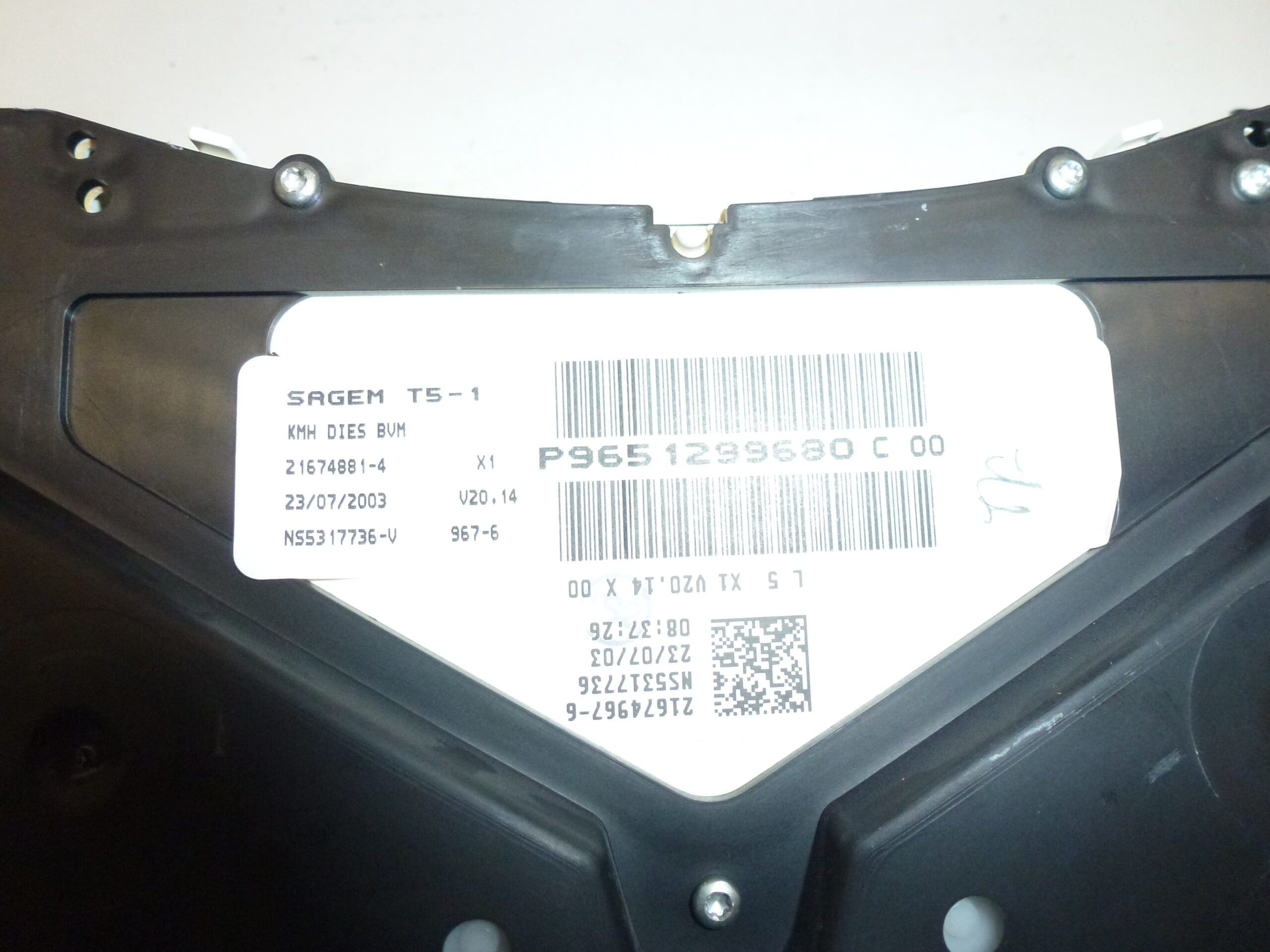 Speedometer Peugeot 307 168 tusind km 9651299680 6104ZS