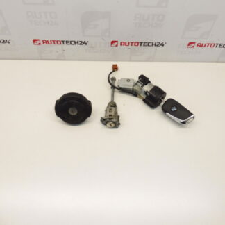 Sæt med låse og 1 nøgle Citroën Peugeot 4162KF 1609233980 1606423680