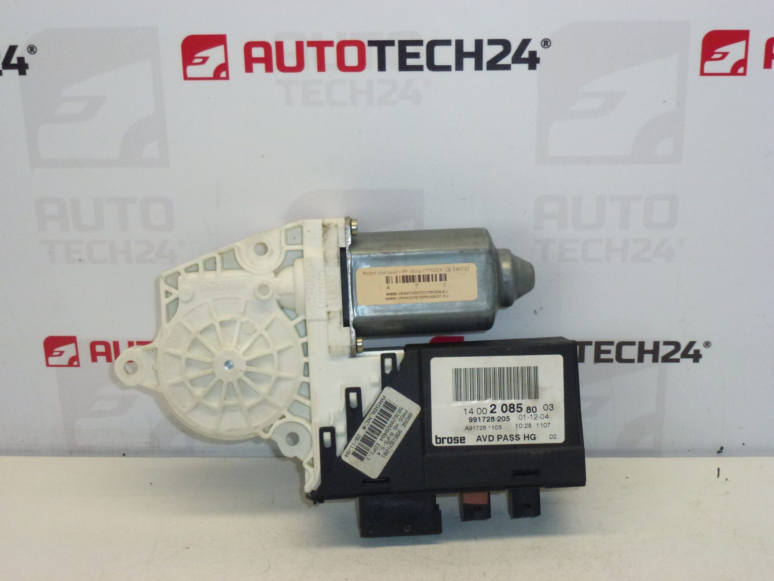 Højre forrude optræksmotor Citroën Peugeot 1400208580 9222V3