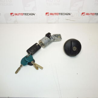 Afbryderboks, tankdæksel og 2 nøgler Citroën Peugeot 4162KF 4162XT