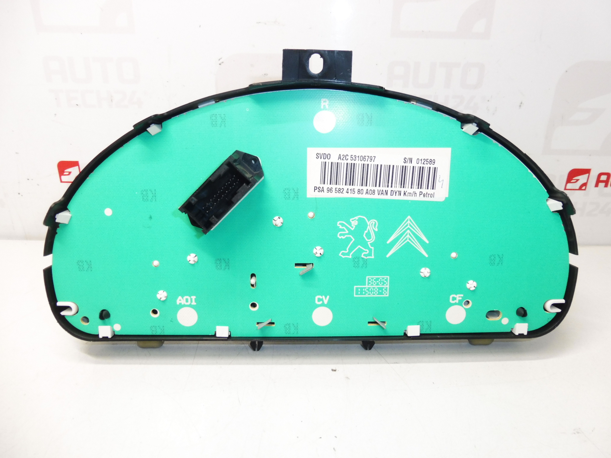 Speedometer med alarmer, kilometertal 102000 km Peugeot 1007 9658241580 610652