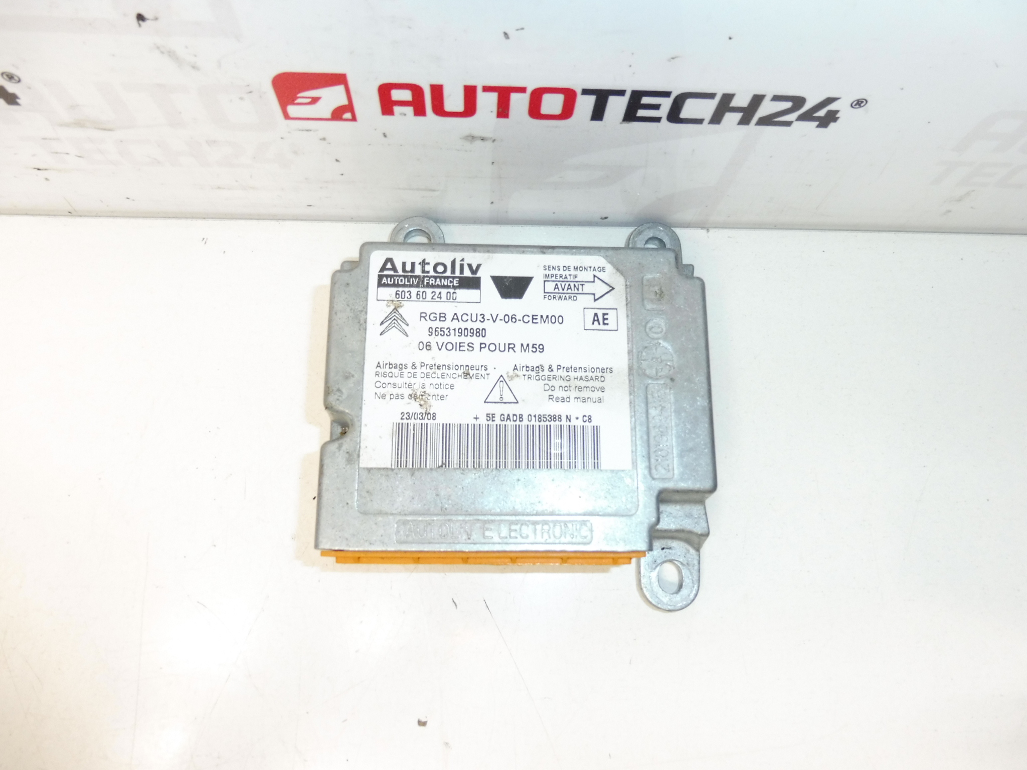 Airbag enhed Citroën Berlingo II 9653190980 603602400