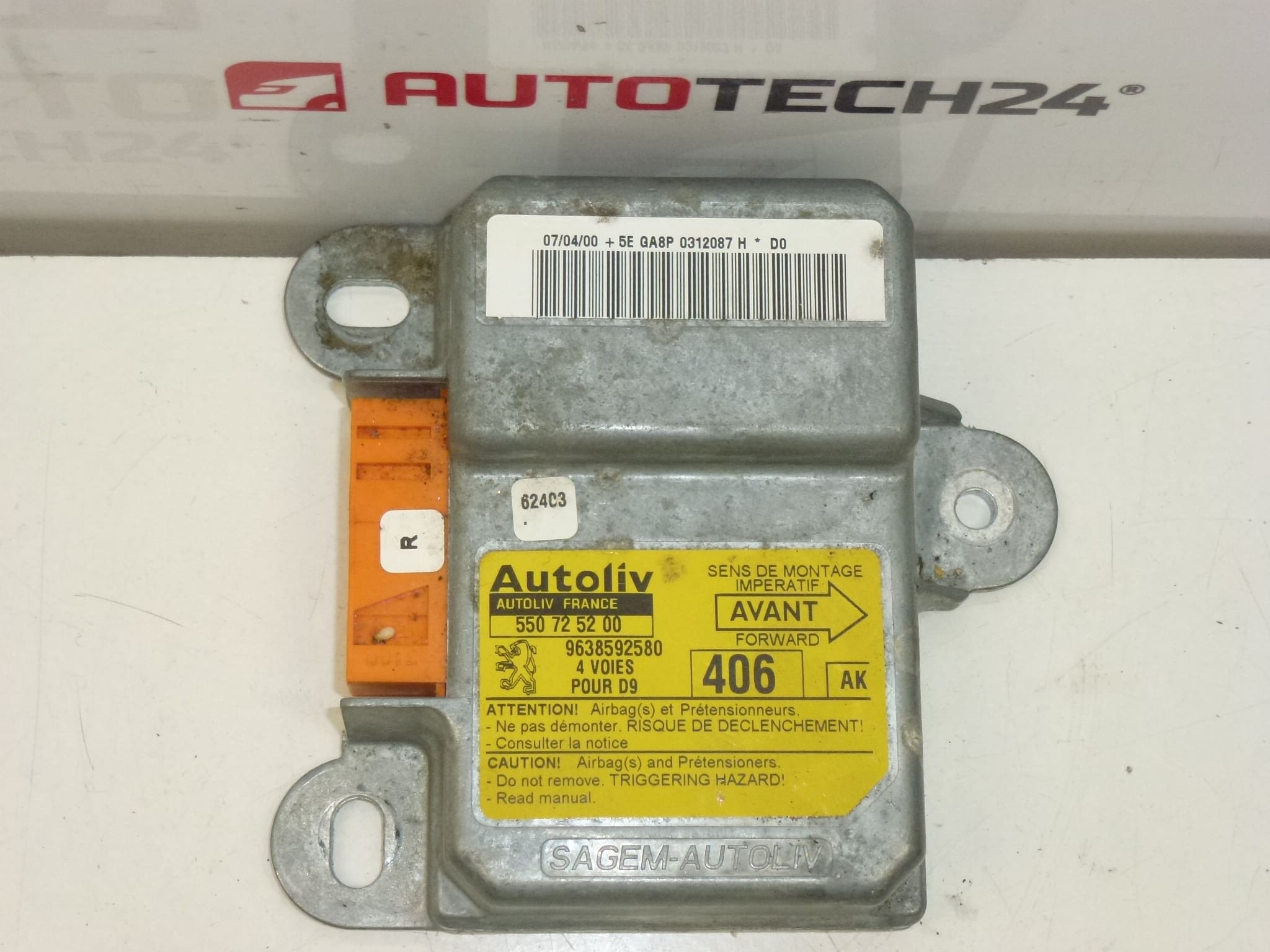 Peugeot 406 airbag enhed 9638592580 550725200