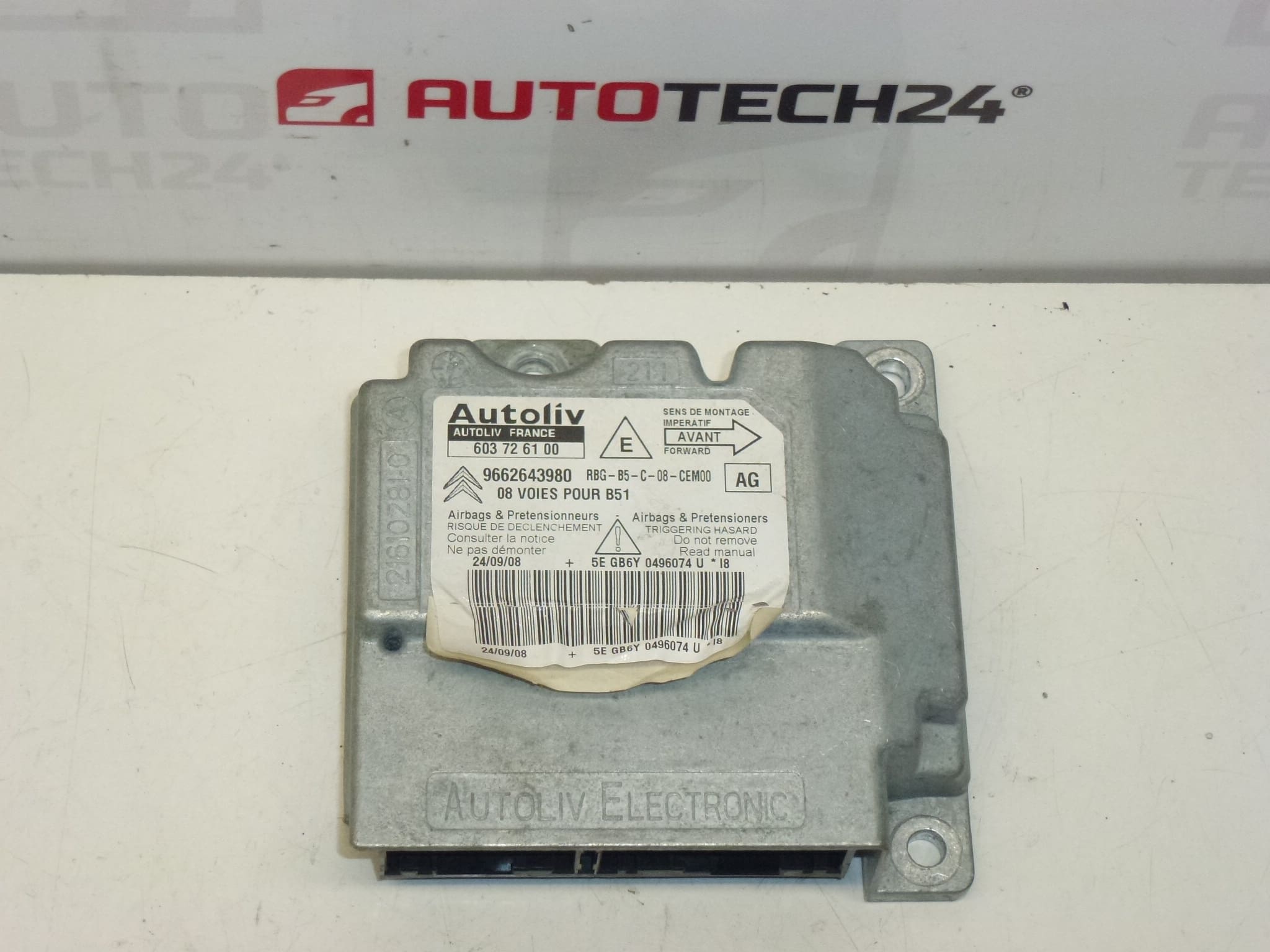 Citroën C4 airbag enhed 9662643980 603726100