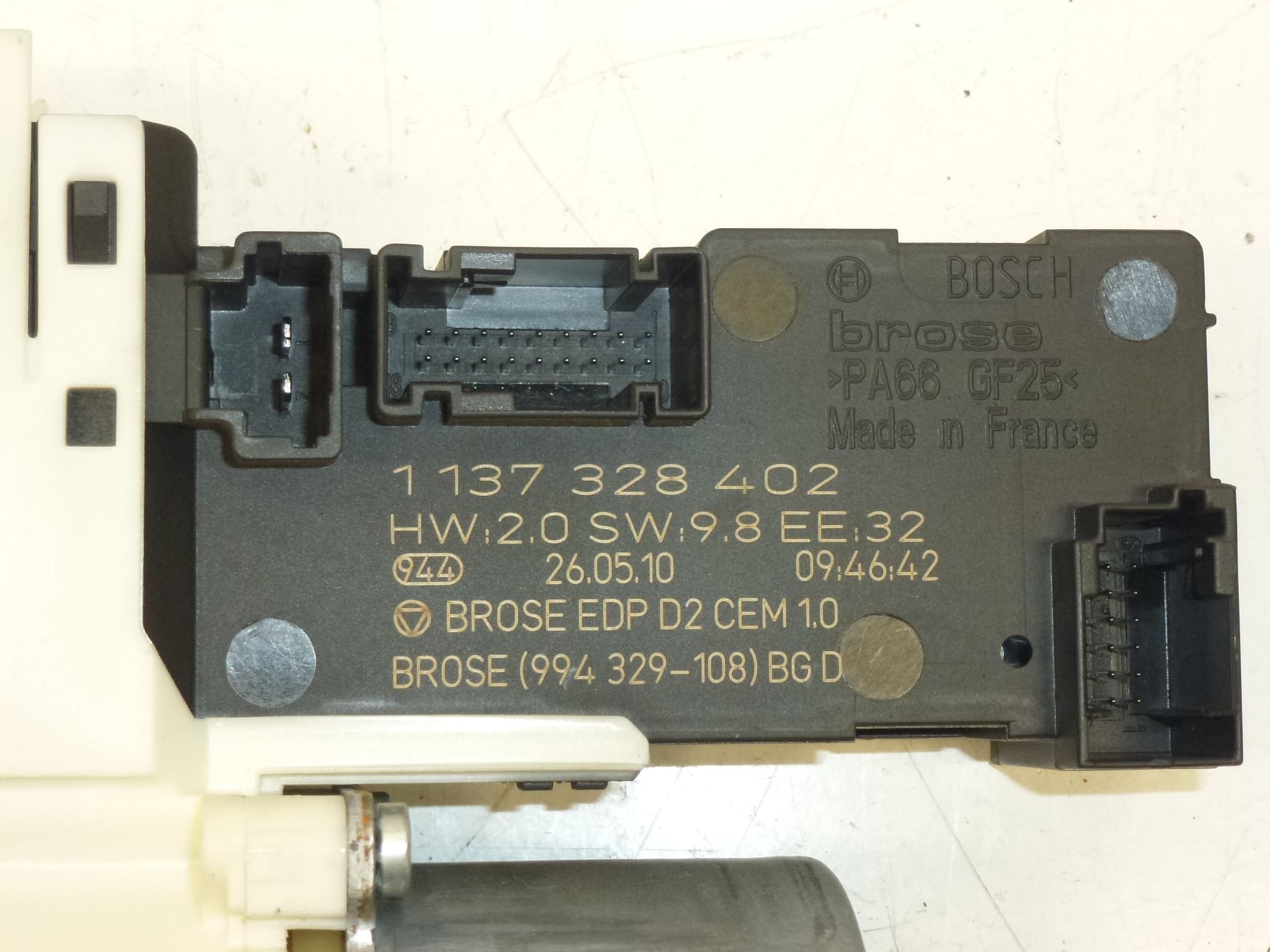 Højre rudemotor Peugeot 407 9663036380 9222Y8