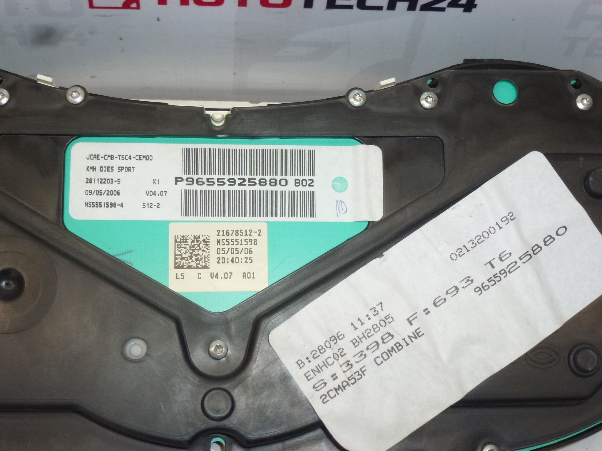 Speedometer Peugeot 307 II kilometertal 239000 km 9655925880