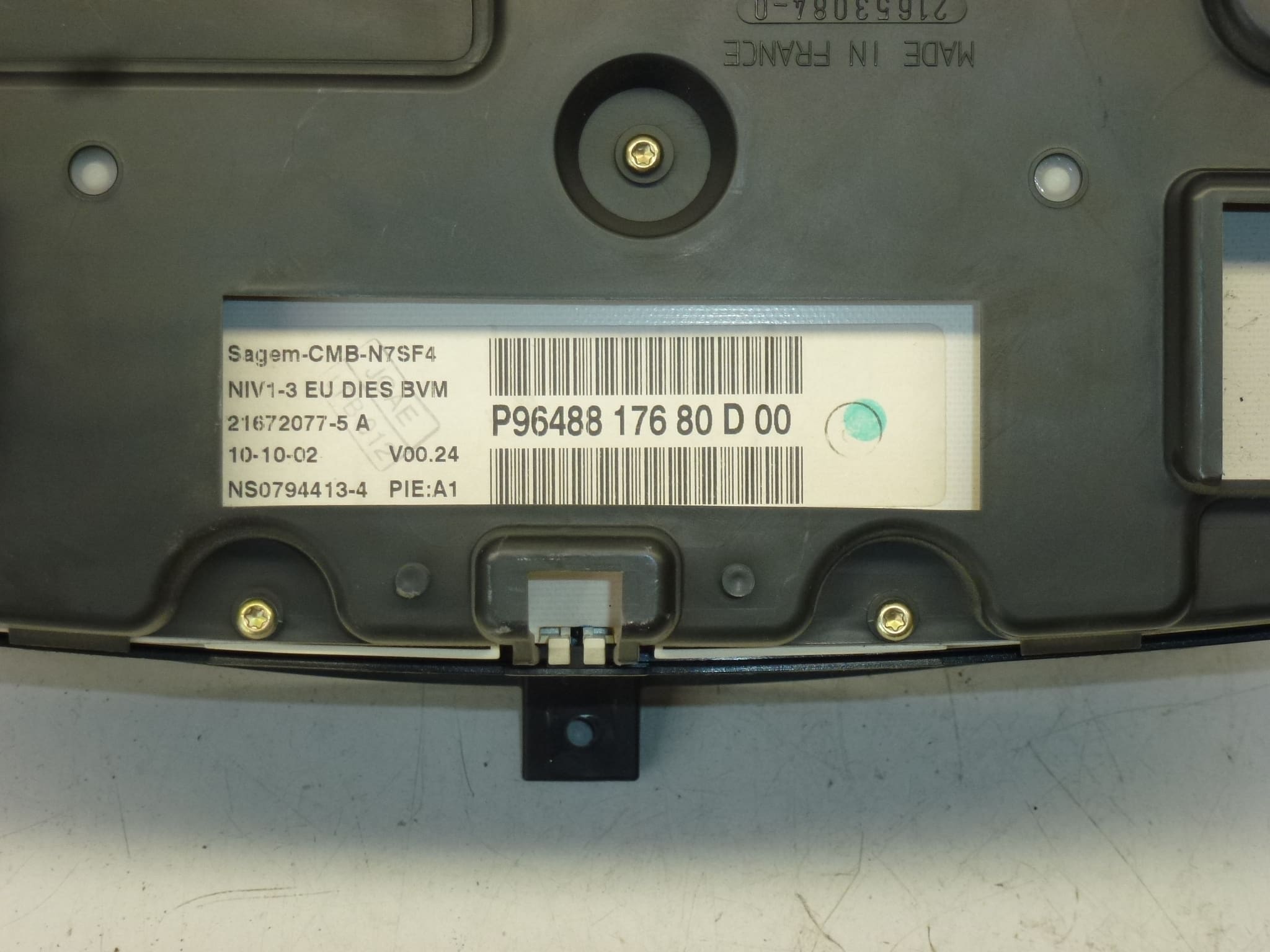 Speedometer alarmer 262000 km Citroën Xsara Sagem 9648817680 6104TC