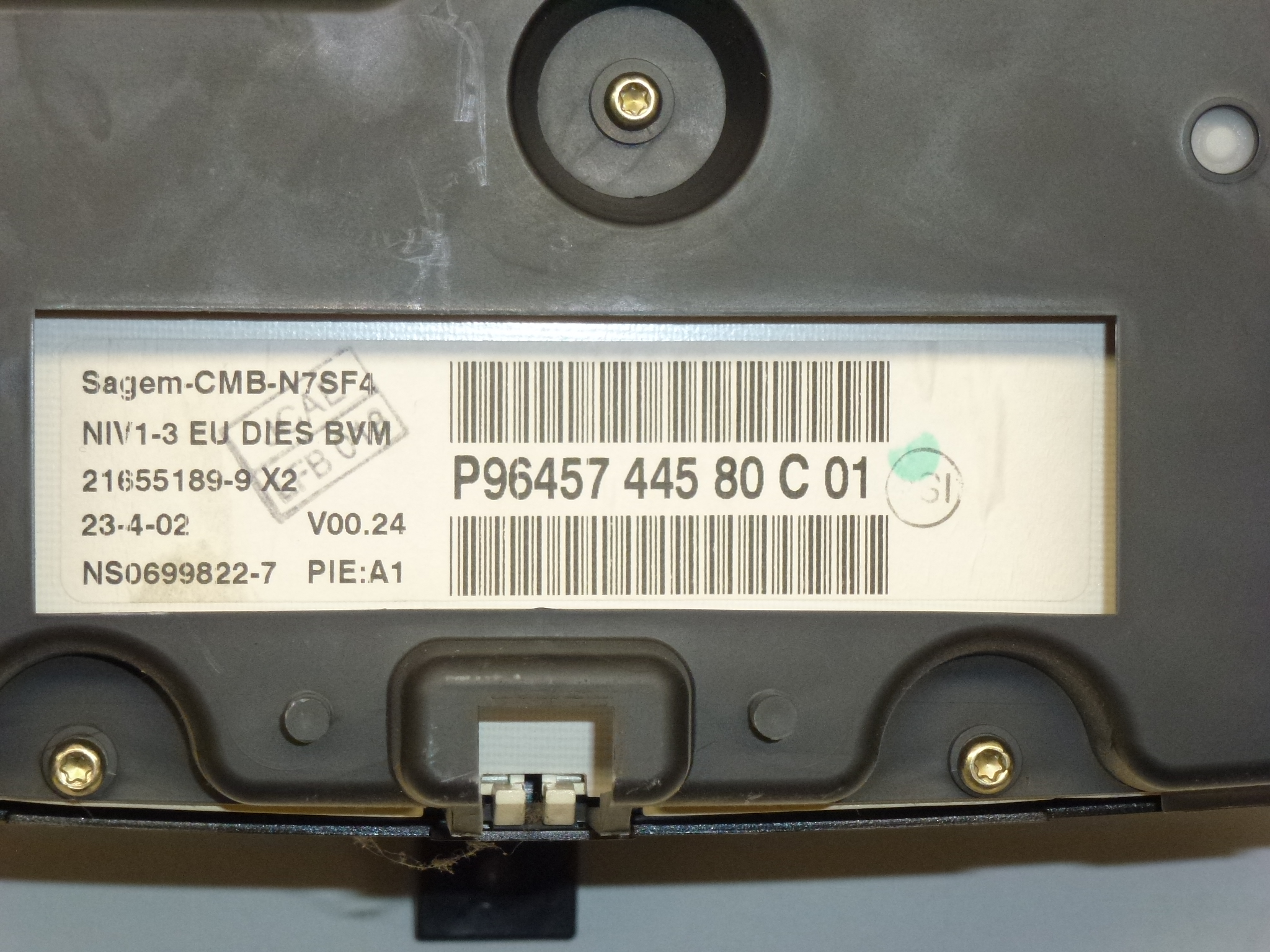 Speedometer med alarmer 212 tusind km Citroën Xsara Sagem 9645744580 6104SJ