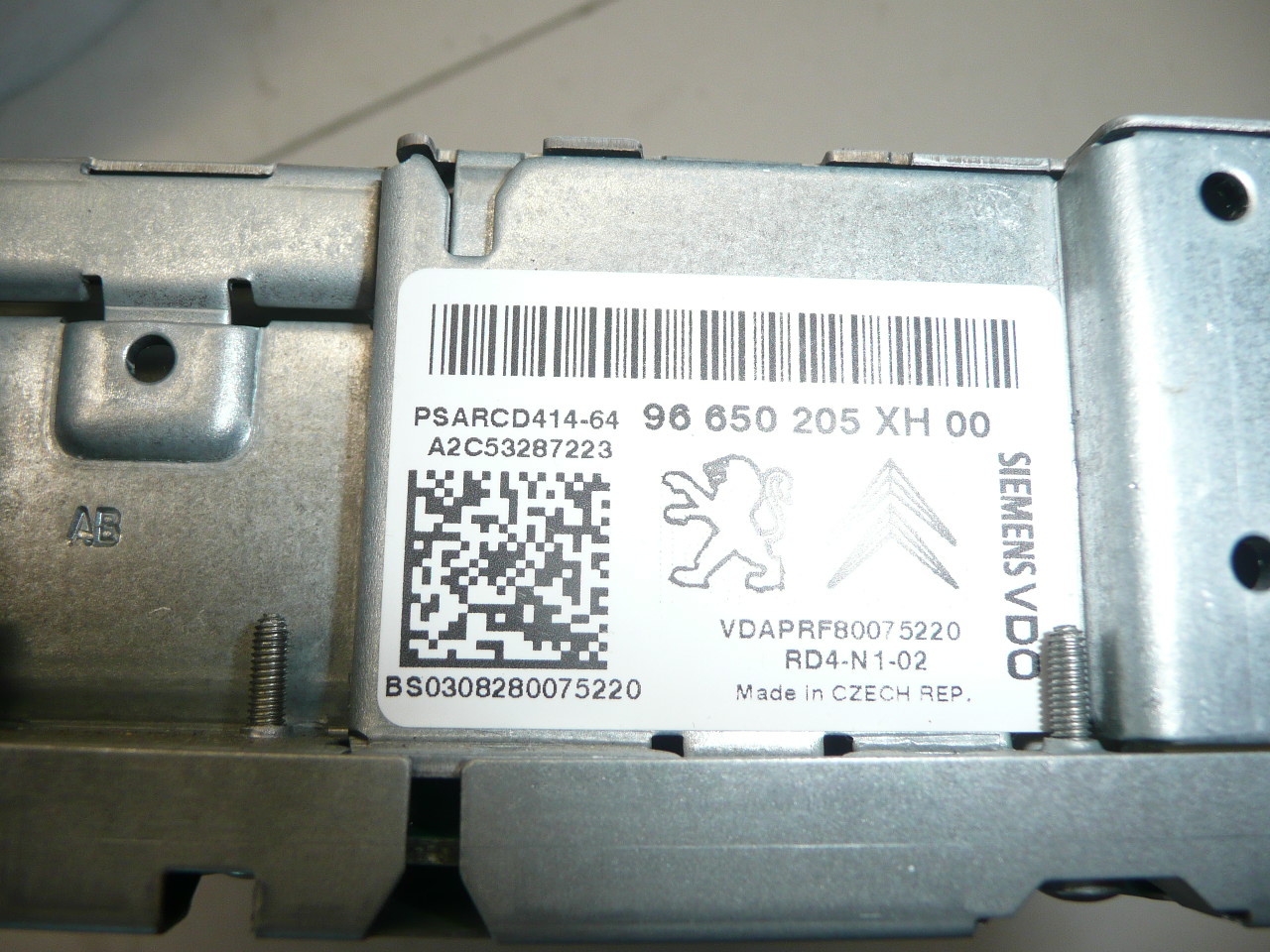 Bilradio radio CD RD4-N1-02 Citroën Peugeot 96650205XH