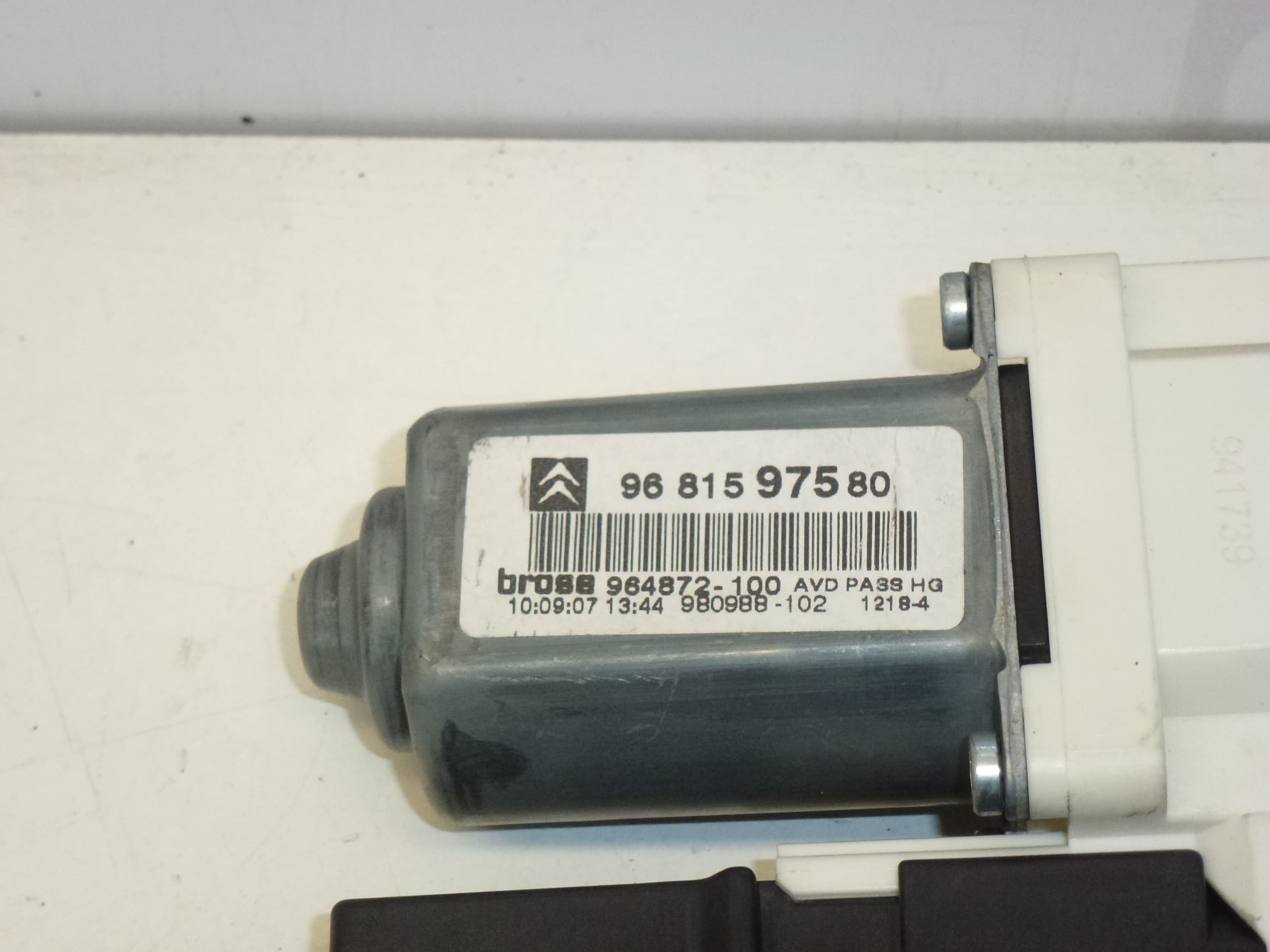 Motor Til Bajonet Vindue Hæve For Højre Front Citroën C5 II 9681597580 9222AJ - Billede 2