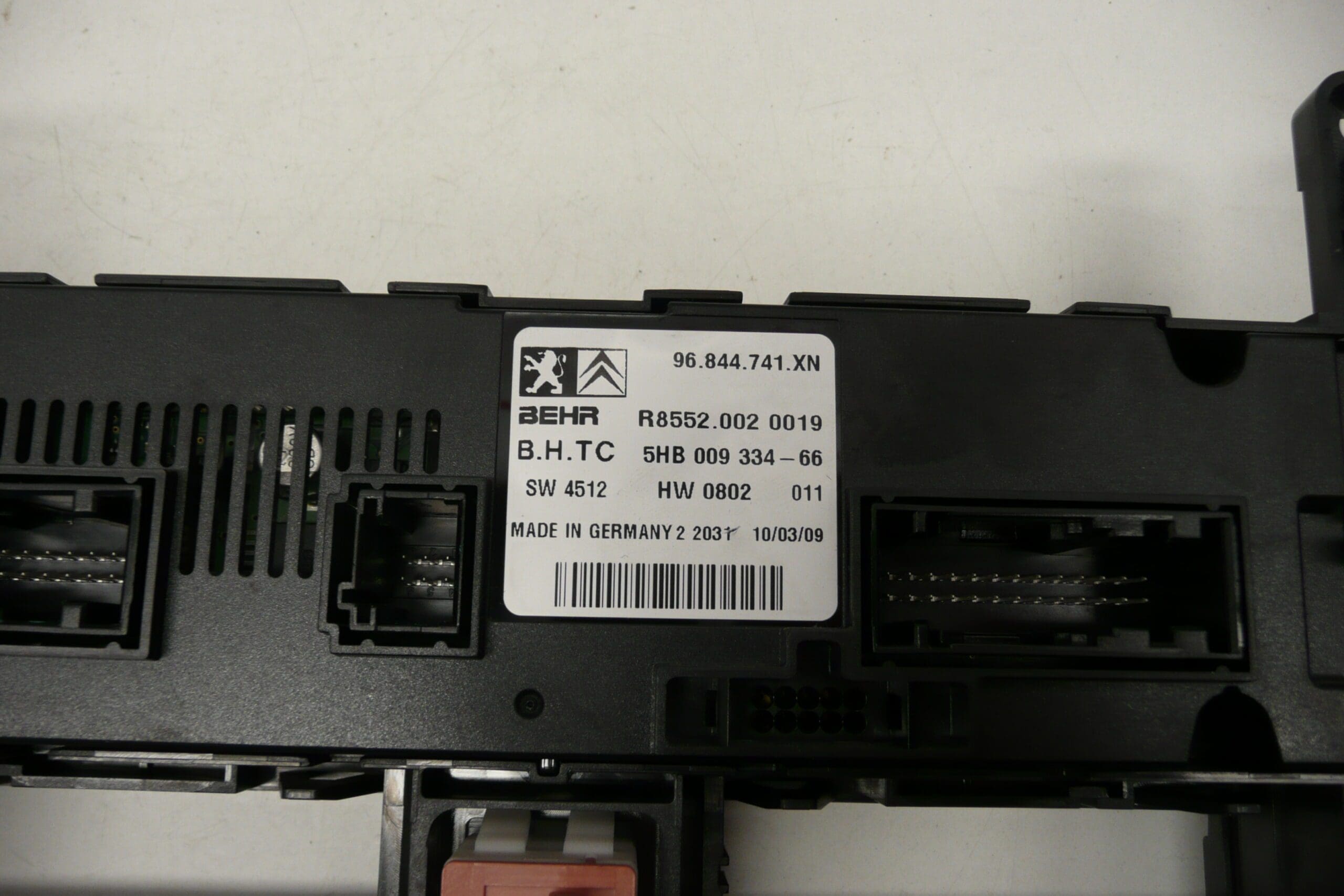 Betjening af varme klimaanlæg Peugeot 407 96844741XN 6452J8 - Billede 2