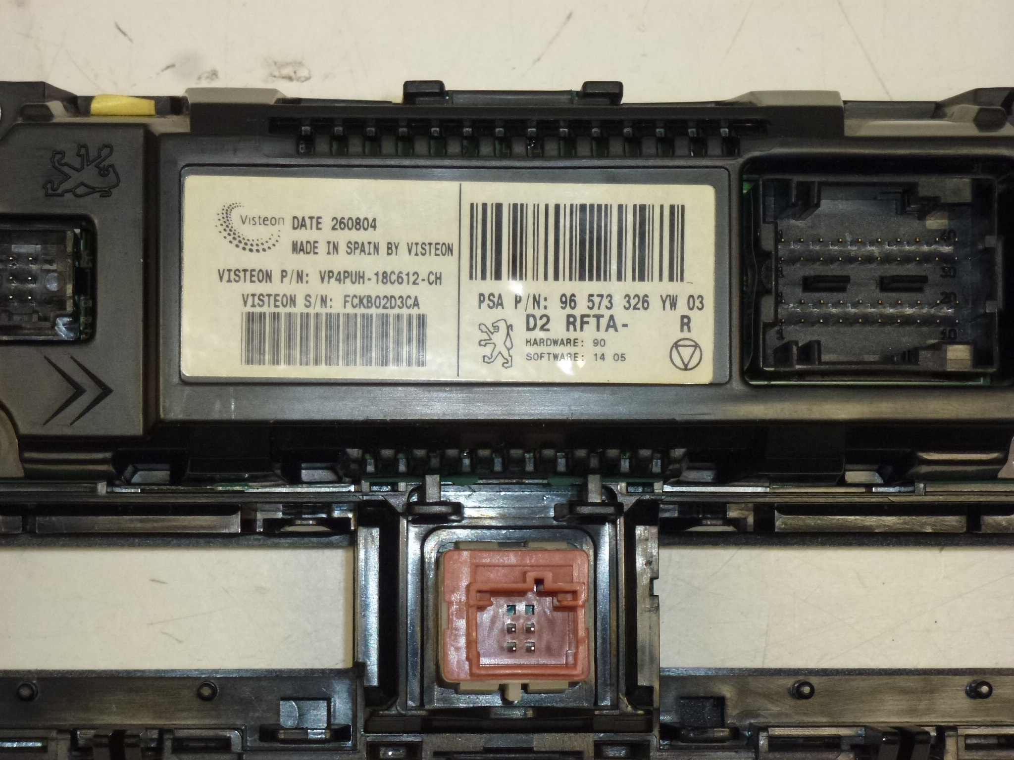 Aircondition varmestyring Citroën Peugeot 96573326YW 6451SA 6451VC