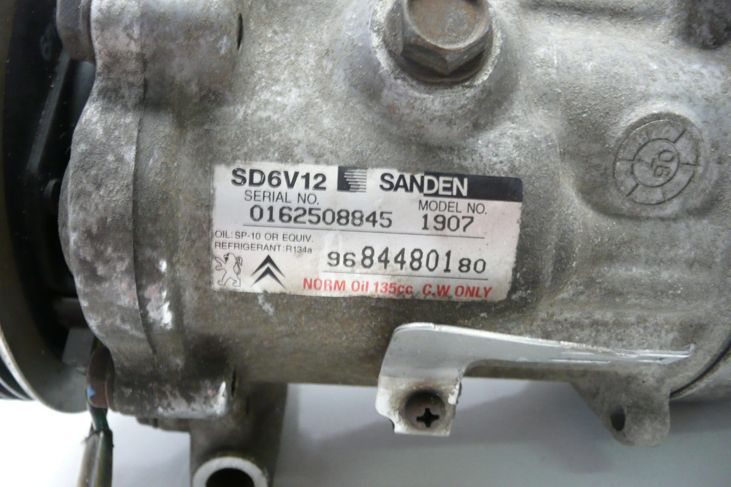 Klimakompressor Sanden SD6V12 1907 Citroën Peugeot 9684480180 6453XP - Billede 2