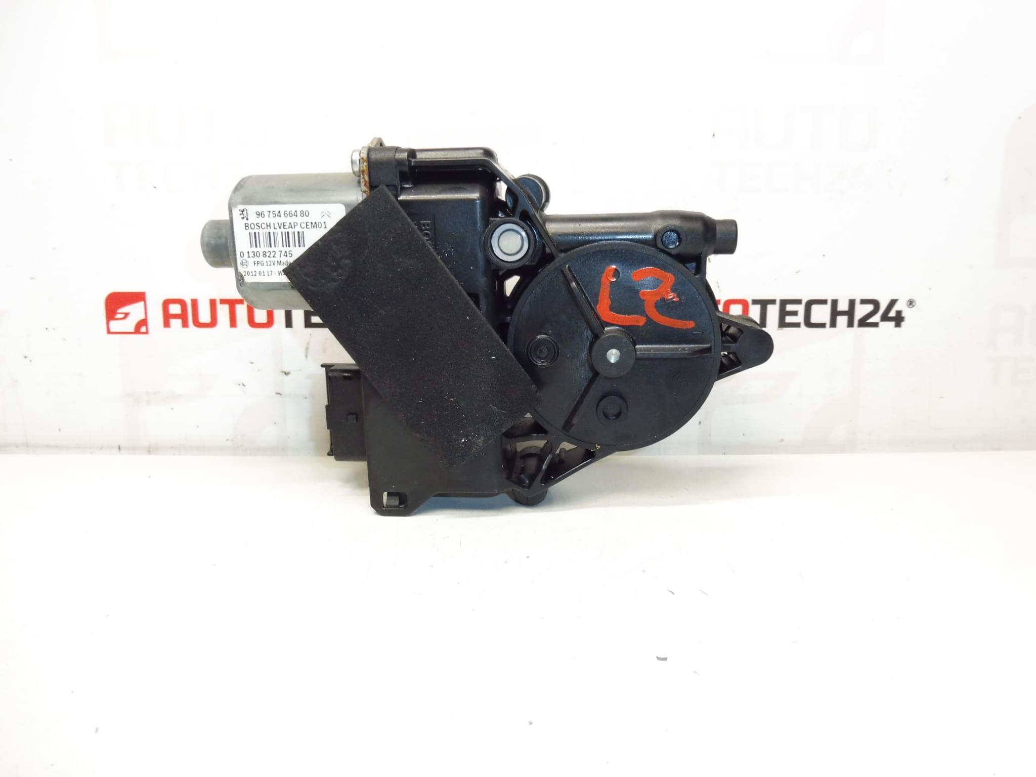 Peugeot 308 venstre bagrude retraktormotor 9675466480