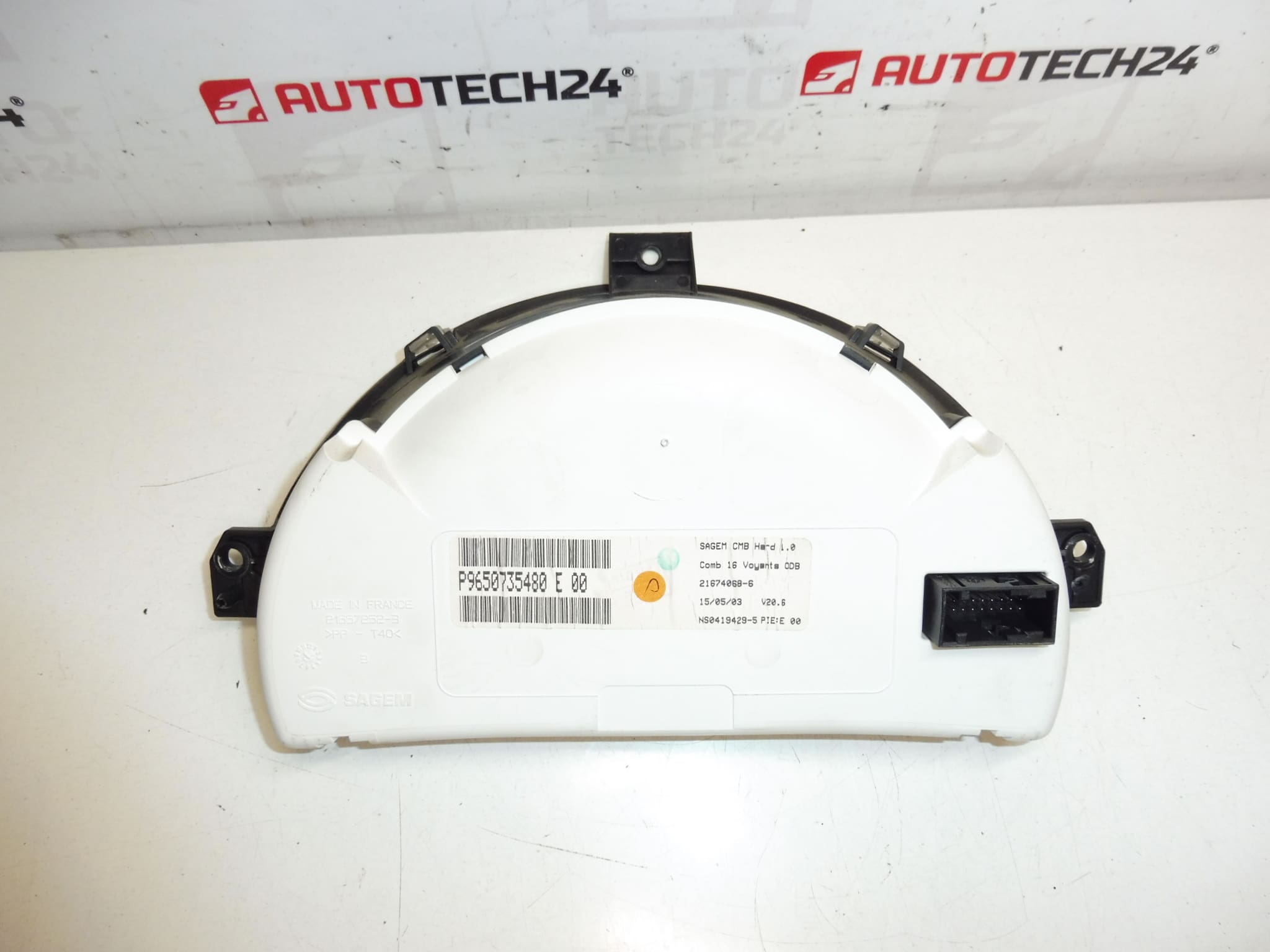 Speedometer Citroën C2 C3 125000 km 9650735480 E 00 - Billede 2