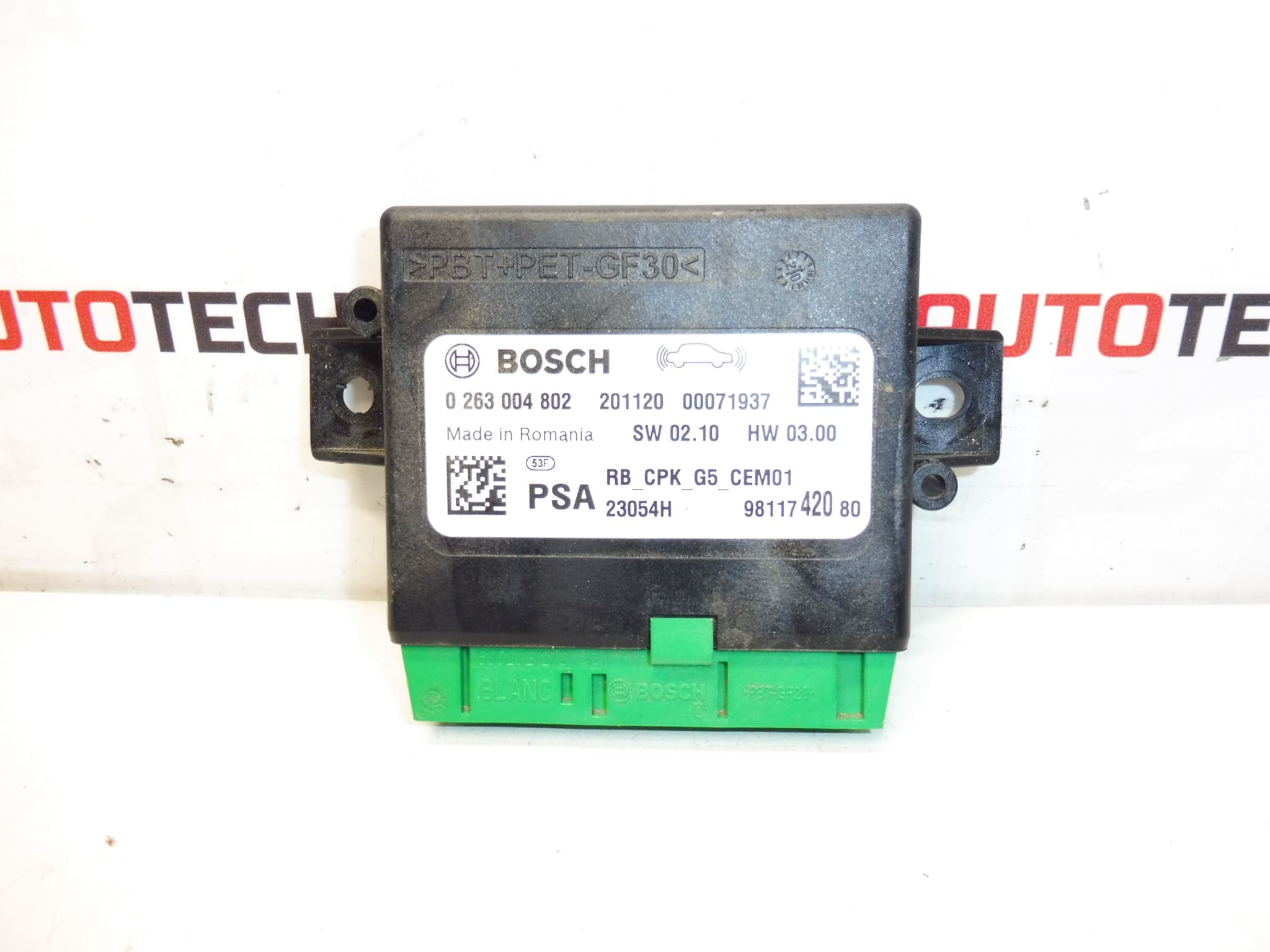 ECU PDC Bosch Peugeot 308 T9 0263004802 9811742080 1613711480